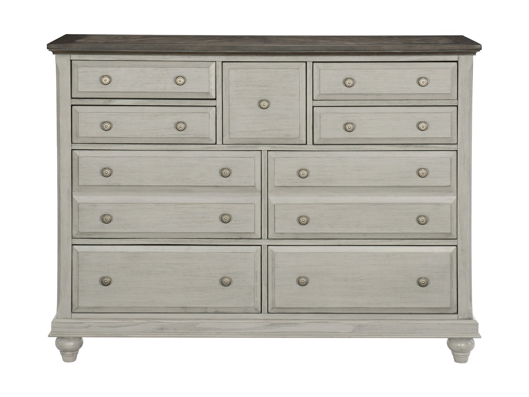 Mossbrook Brown/Light Gray Dresser - Ornate Home