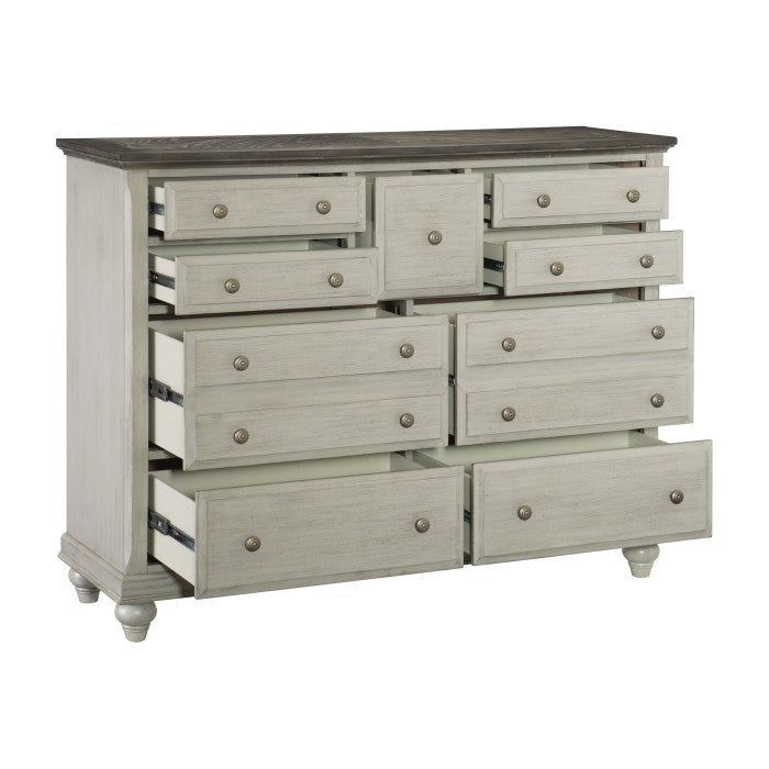 Mossbrook Brown/Light Gray Dresser - Ornate Home