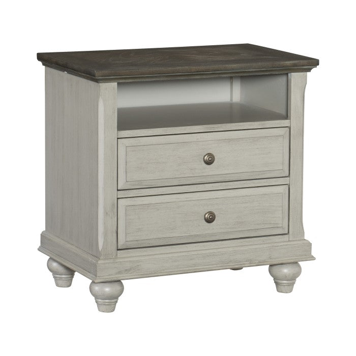 Mossbrook Brown/Light Gray Nightstand - Ornate Home