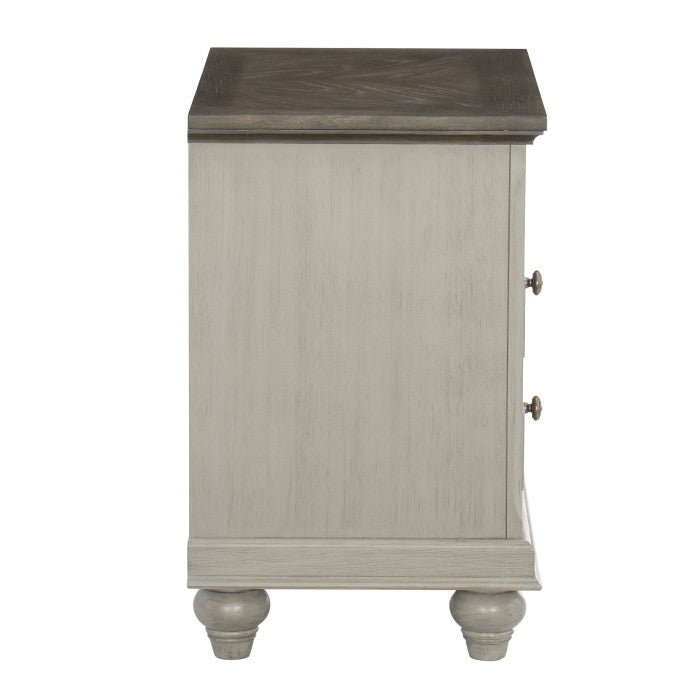 Mossbrook Brown/Light Gray Nightstand - Ornate Home