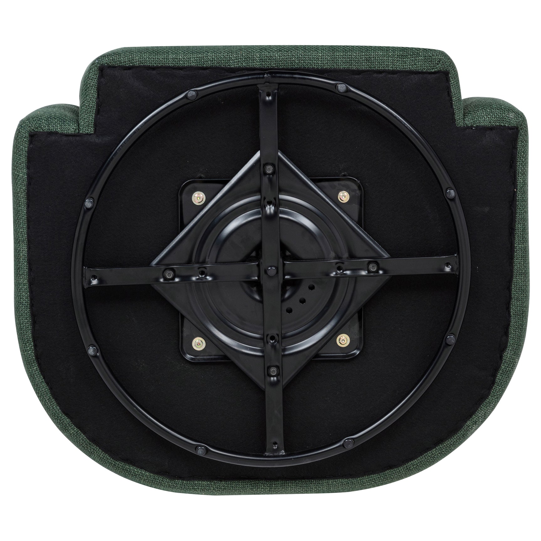 Mossbrook Green Fabric Upholstered Swivel Accent Chair - Ornate Home