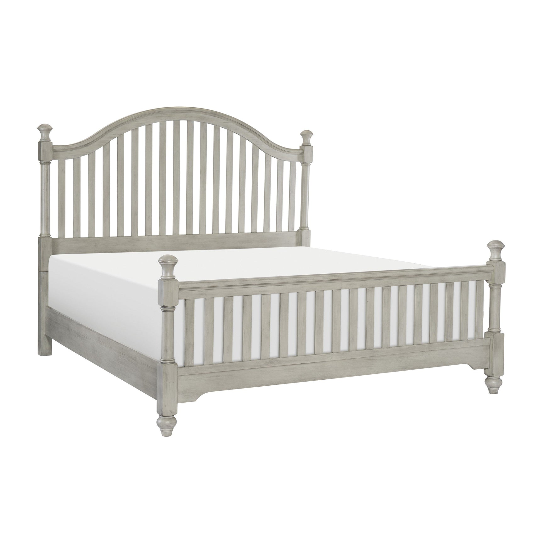 Mossbrook Light Gray Eastern King Bed - Ornate Home