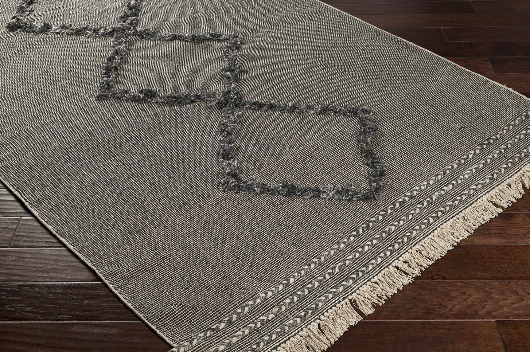 Mossman Brown Diamond High-Low Rug - Clearance - Ornate Home