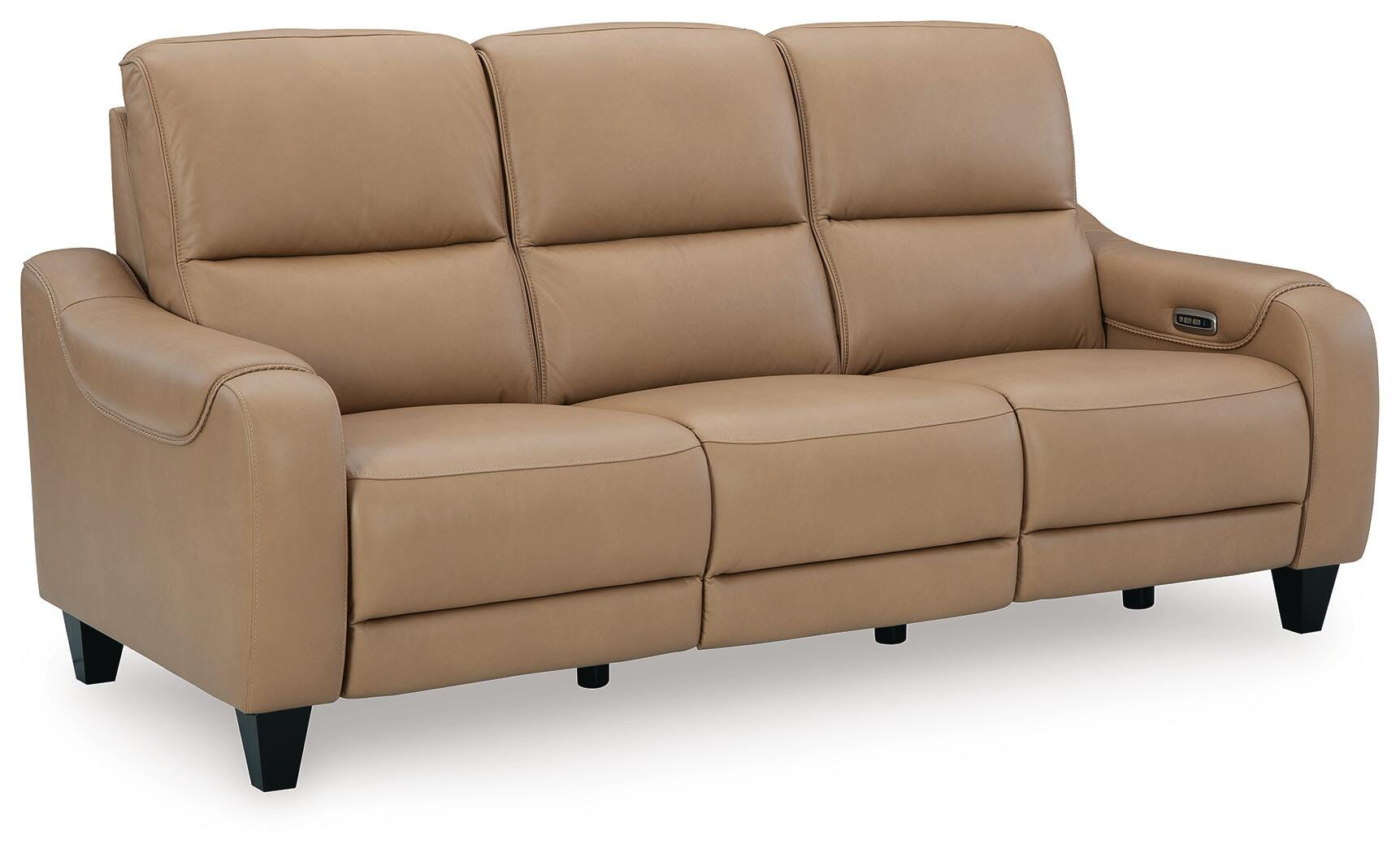 Mosswell Toffee Power Reclining Sofa - Ornate Home