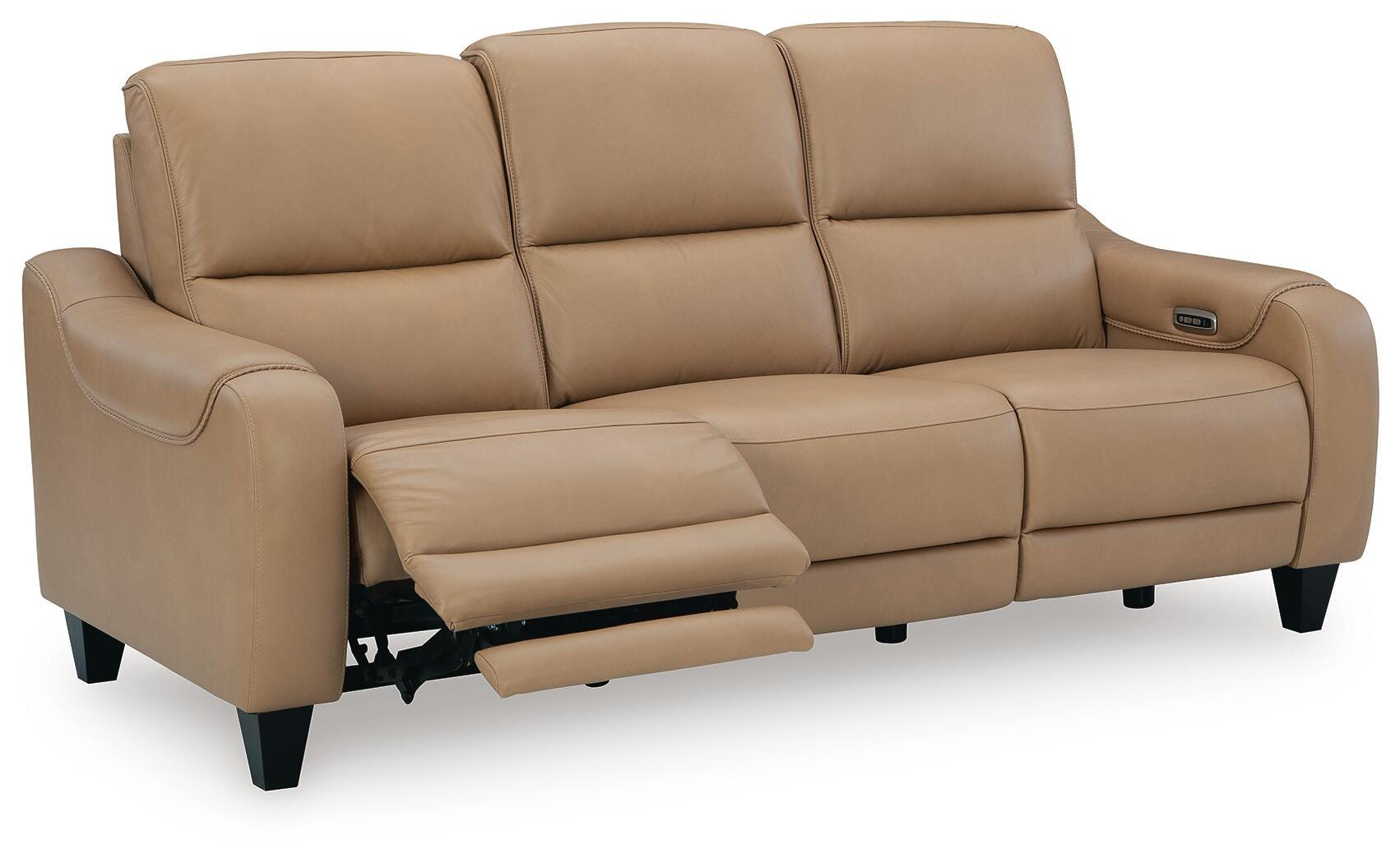 Mosswell Toffee Power Reclining Sofa - Ornate Home