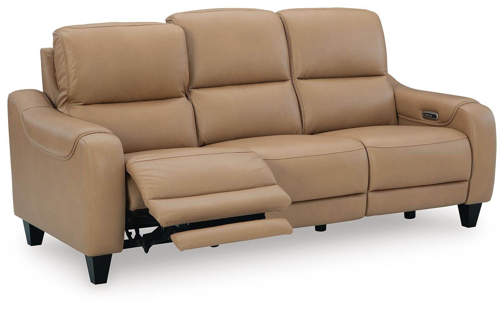 Mosswell Toffee Power Reclining Sofa - Ornate Home