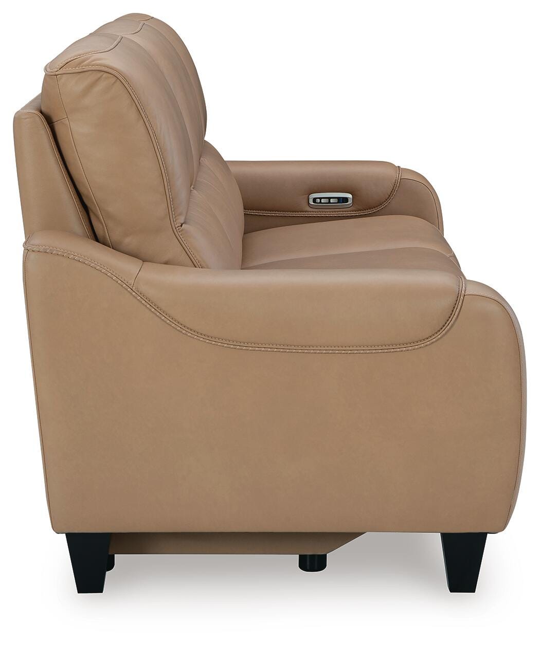 Mosswell Toffee Power Reclining Sofa - Ornate Home