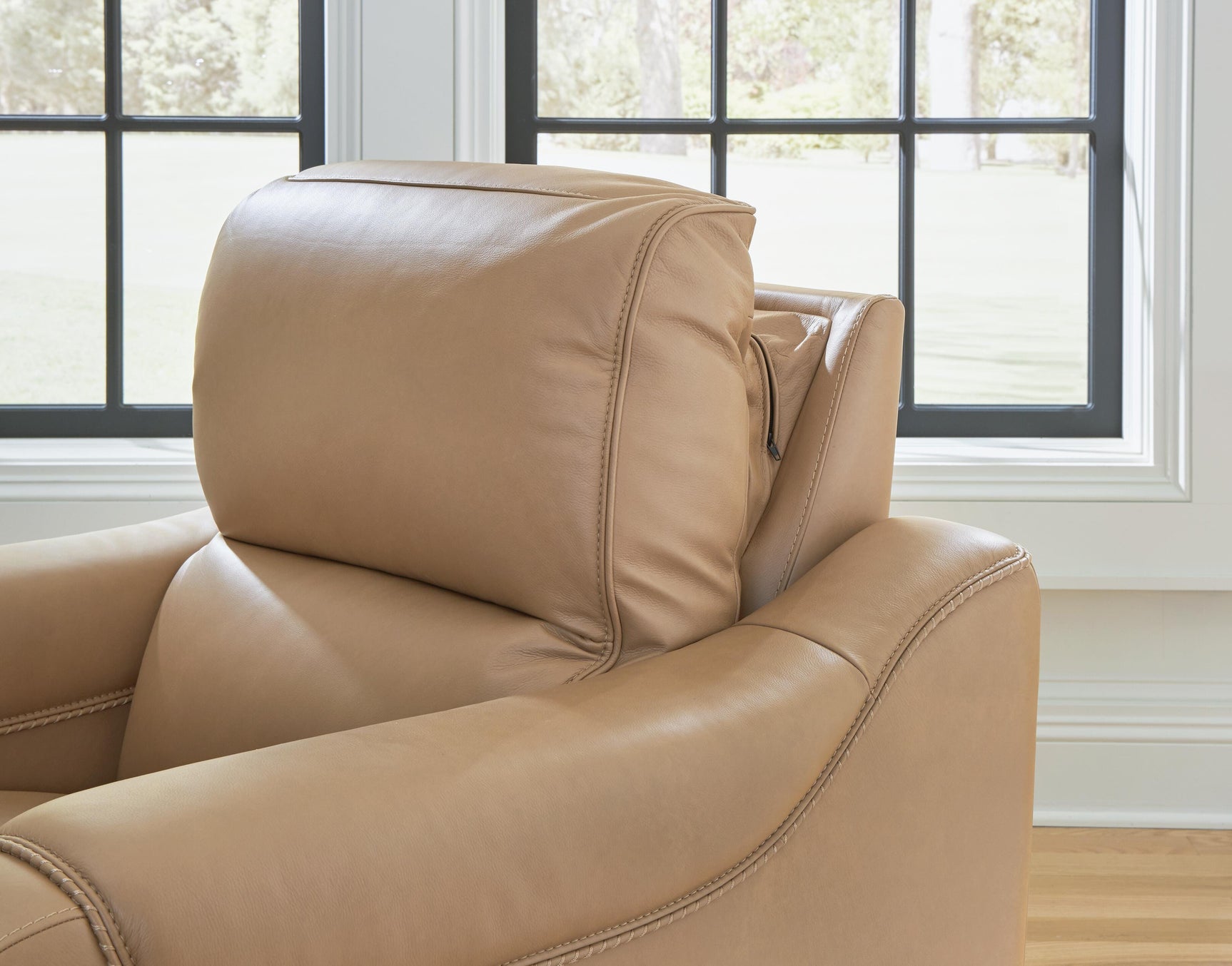 Mosswell Toffee Power Reclining Sofa - Ornate Home