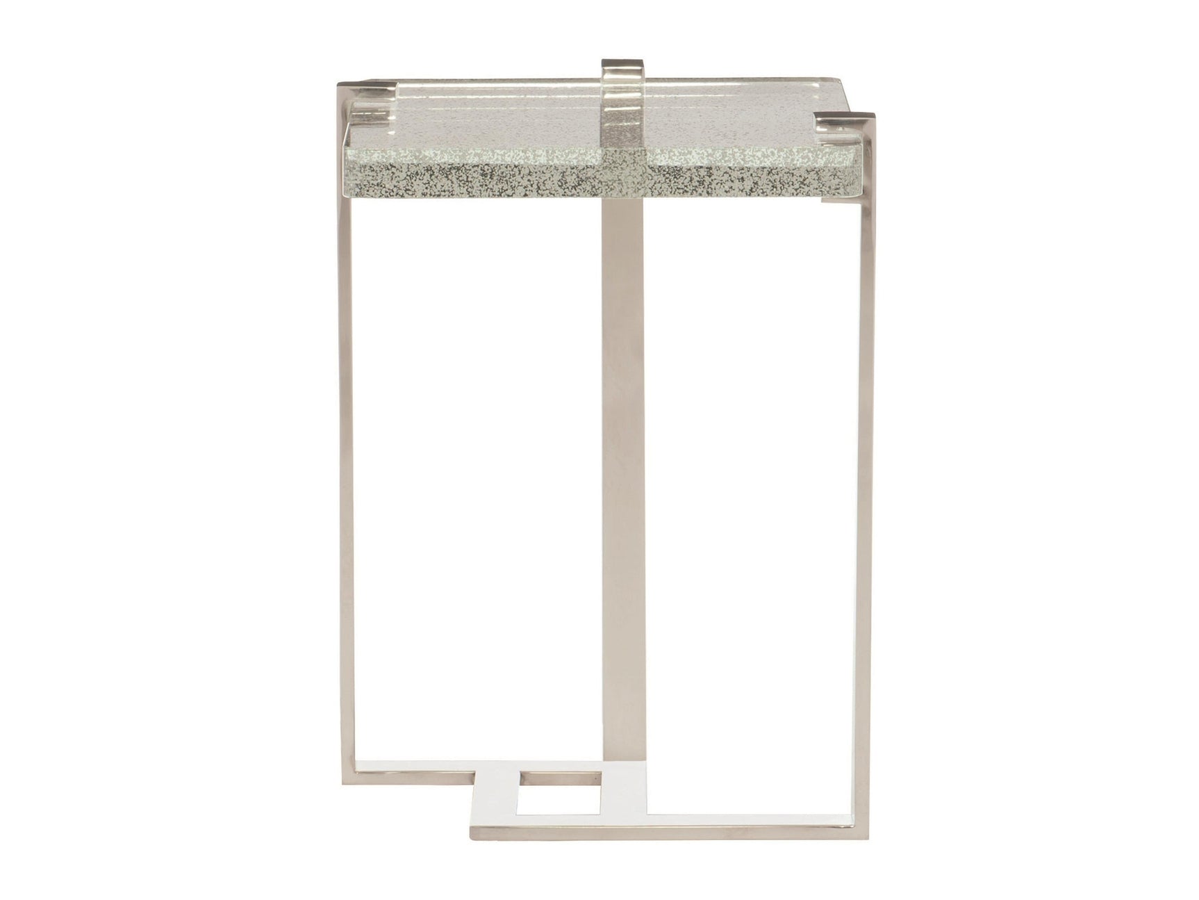 Mott Polished Stainless Steel/Bubble Glass Accent Table - Ornate Home