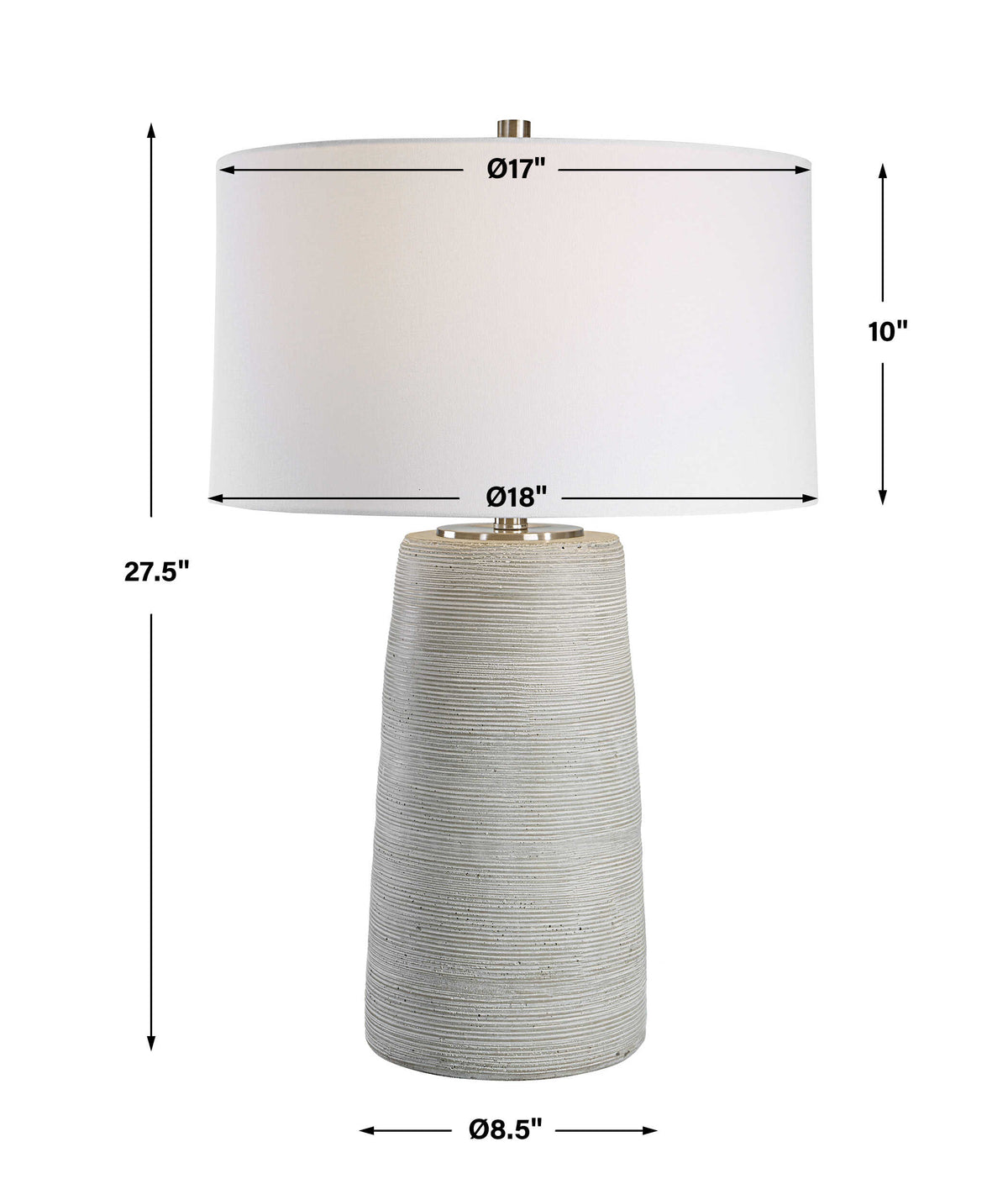 Mountainscape Brown/Gray/White Ceramic Table Lamp - Ornate Home