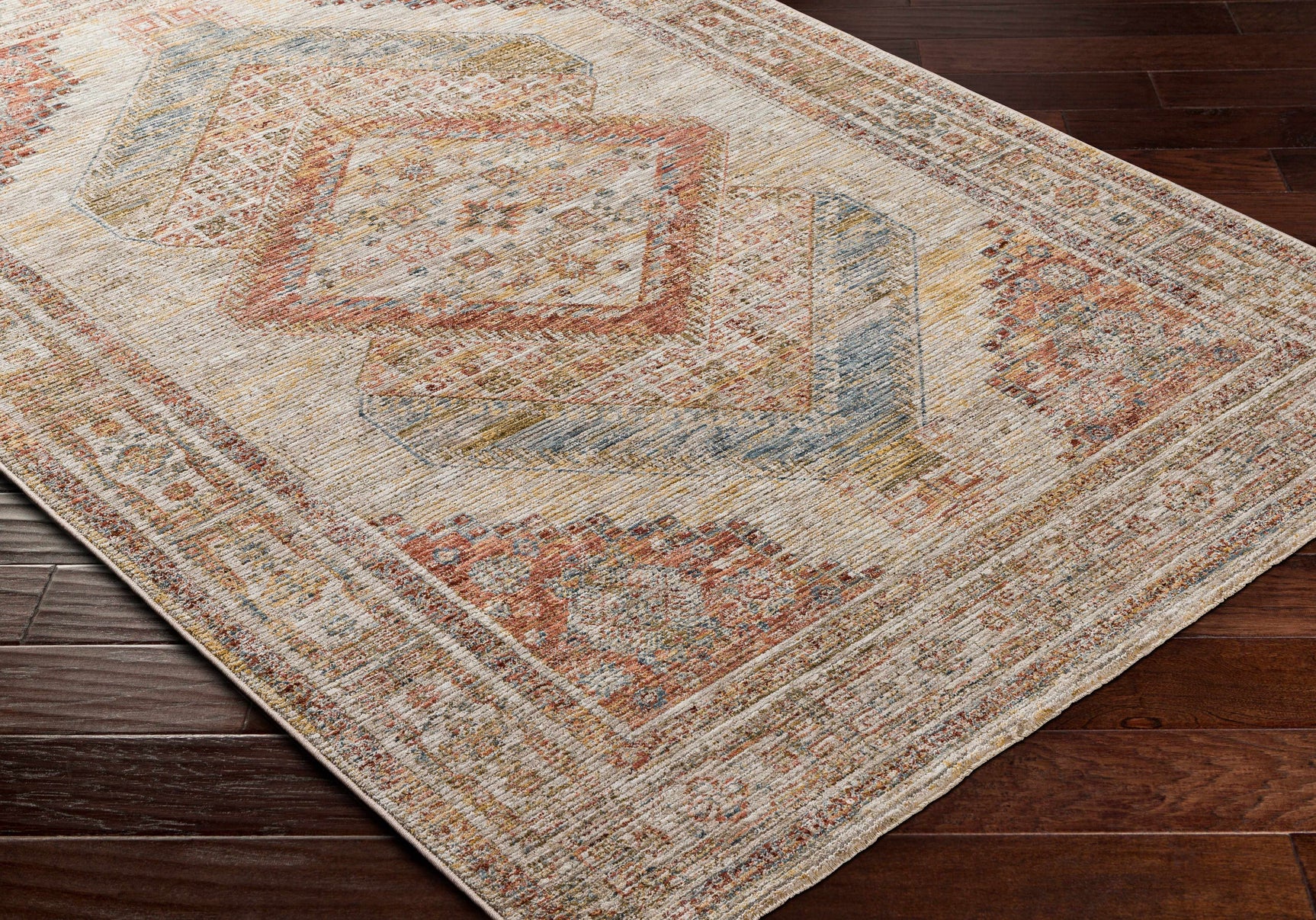 Moya Tan Rich Textured Traditional Rug - Ornate Home
