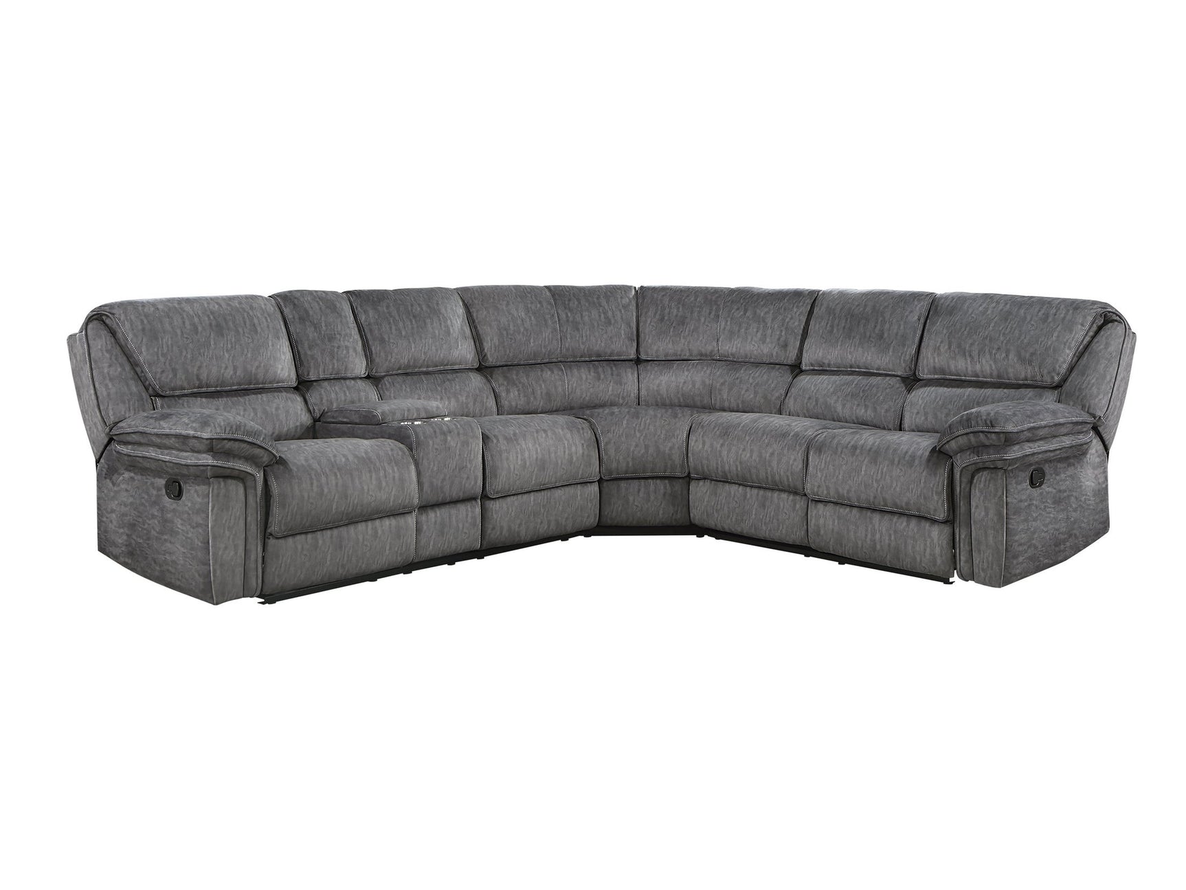 Muirfield Gray 3-Piece Reclining Sectional - Ornate Home