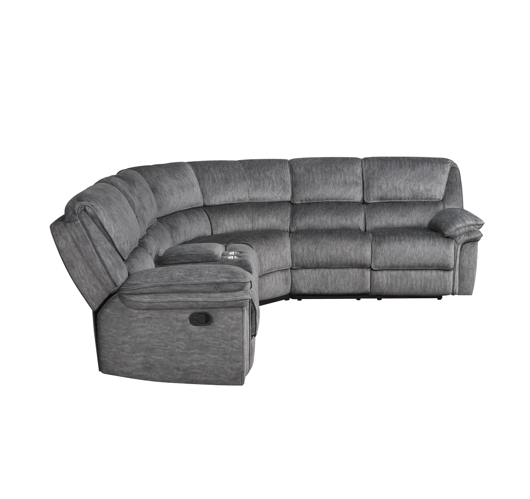 Muirfield Gray 3-Piece Reclining Sectional - Ornate Home