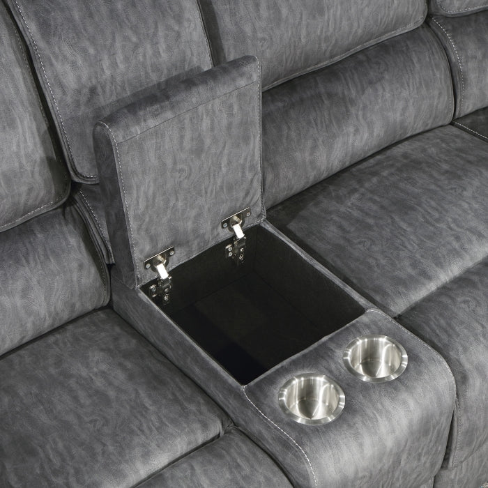 Muirfield Gray 3-Piece Reclining Sectional - Ornate Home