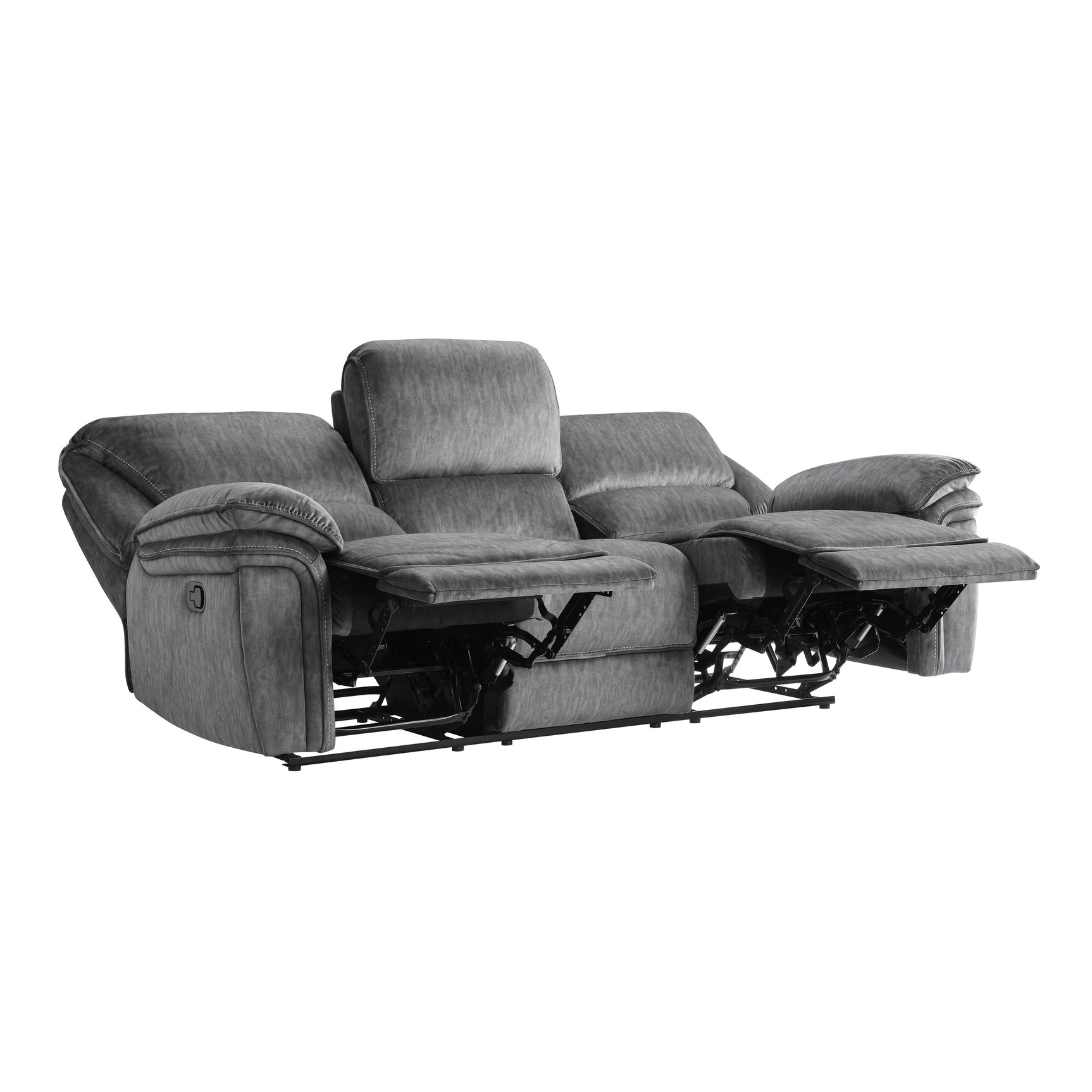 Muirfield Gray Double Reclining Sofa - Ornate Home
