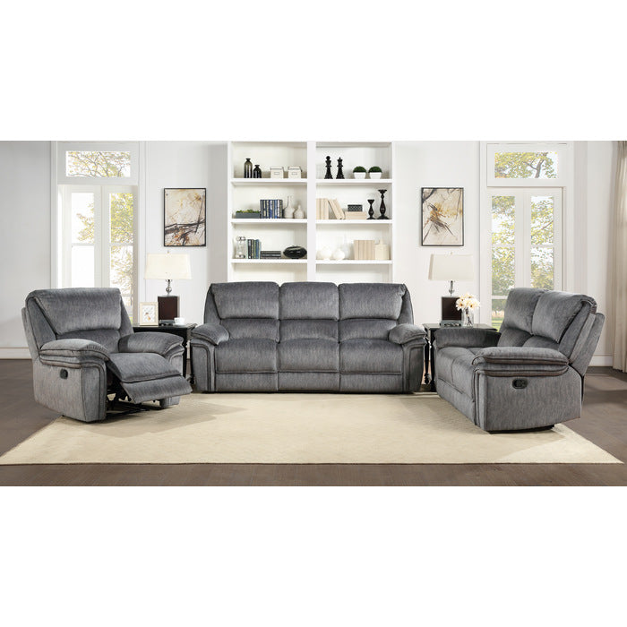 Muirfield Gray Double Reclining Sofa - Ornate Home