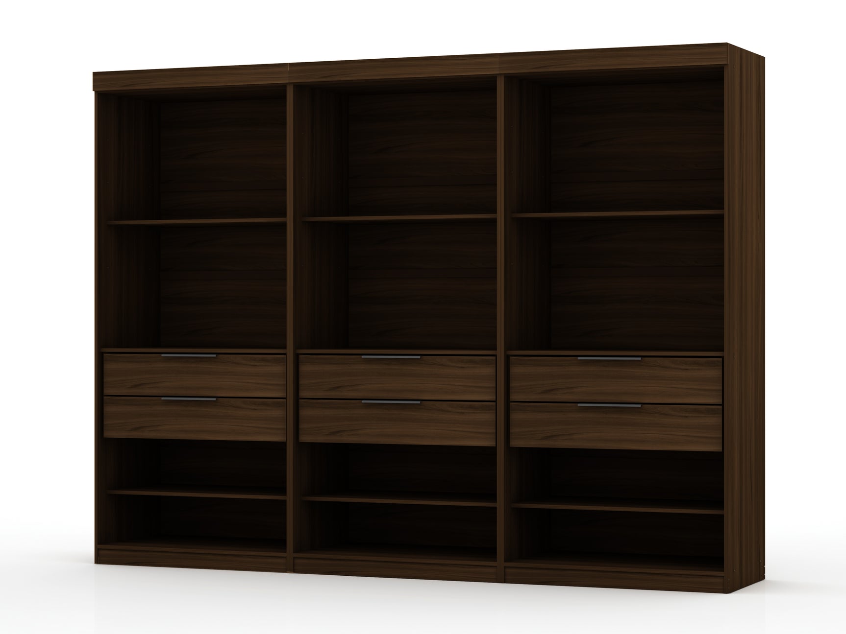 Mulberry Open 3 Sectional Closet in Brown (set of 3) - Ornate Home