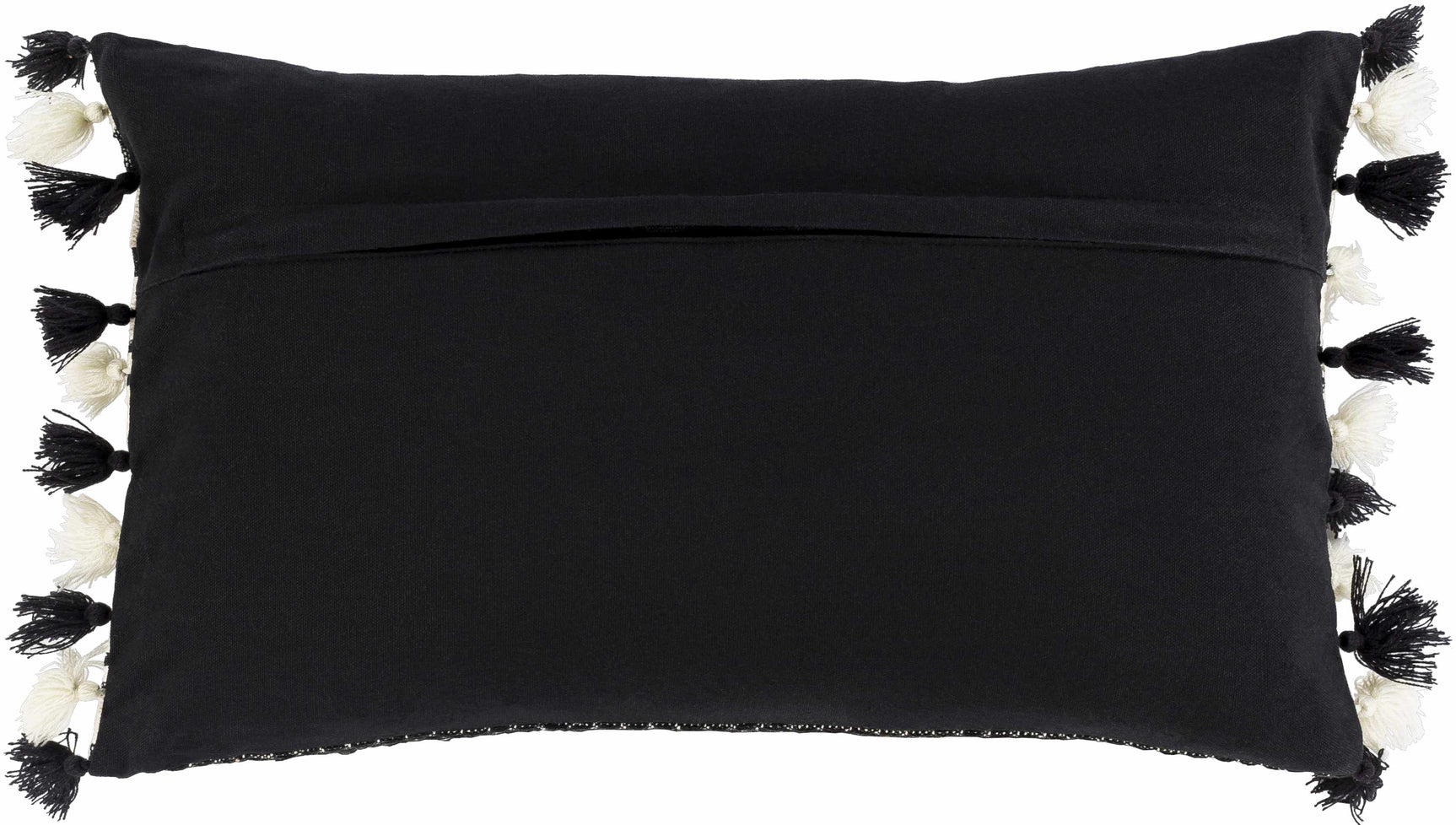 Munden Black White Striped Lumbar Pillow - Clearance - Ornate Home