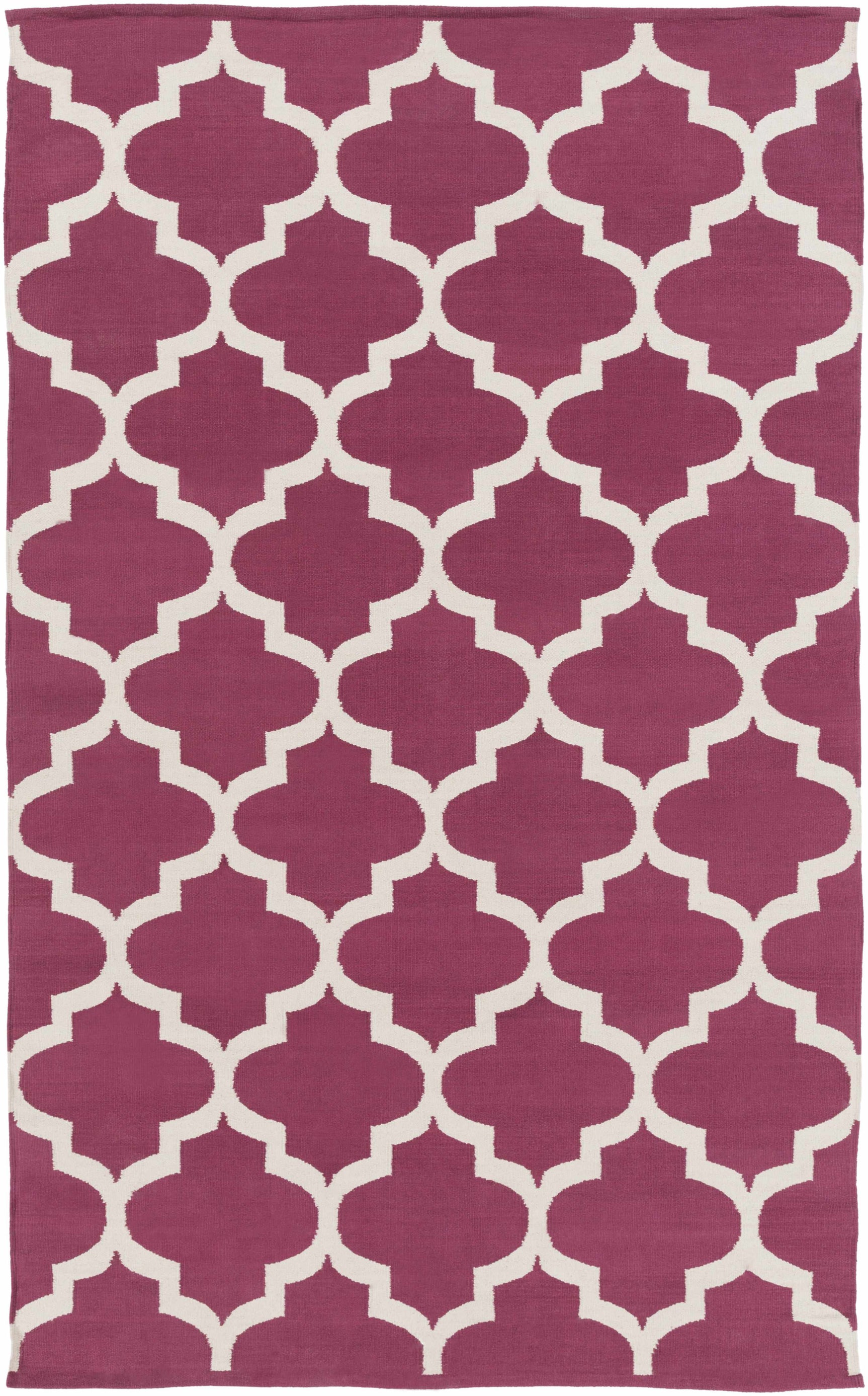 Muskogee Hand Woven Magenta Lattice Rug - Clearance - Ornate Home