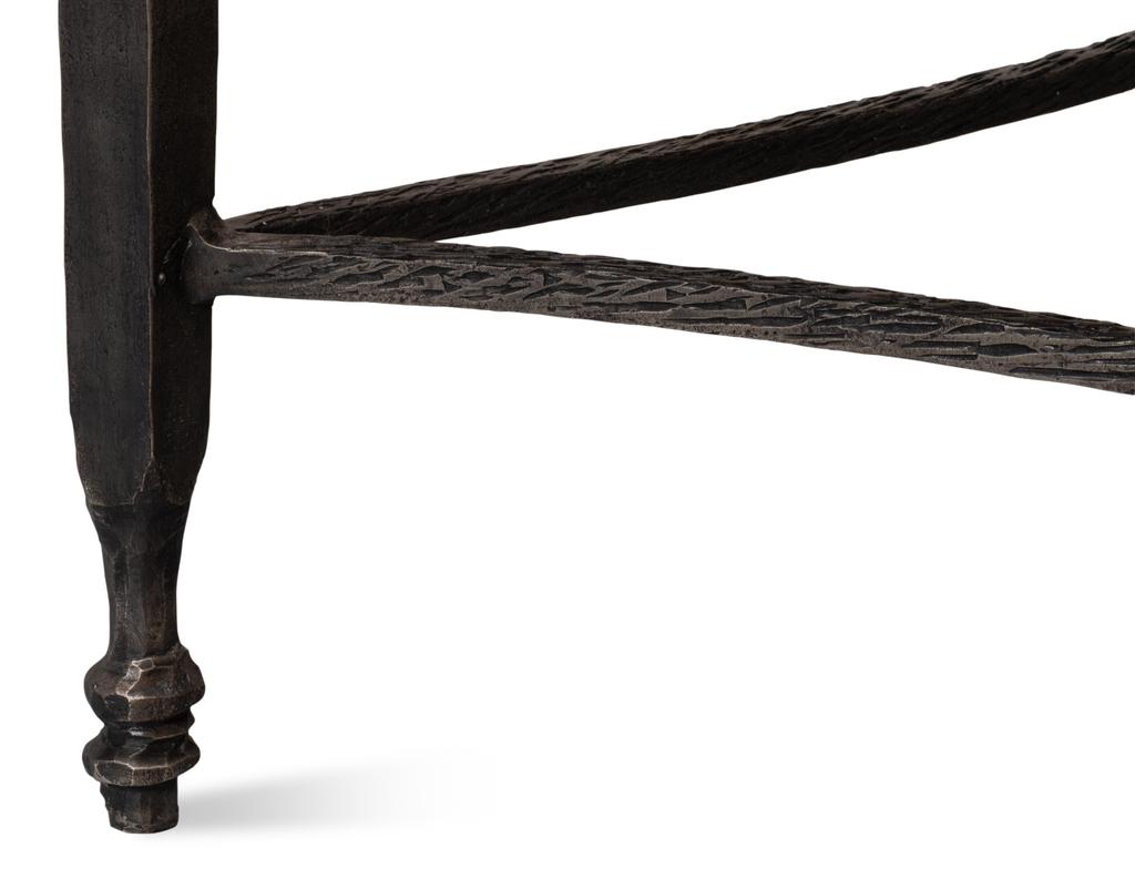 Mykos White Marble/Black Square Coffee Table - Ornate Home