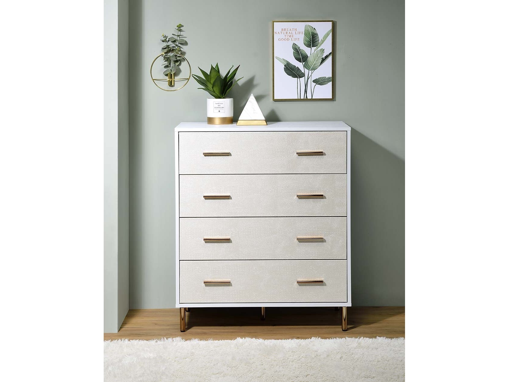 Myles White Chest - Ornate Home