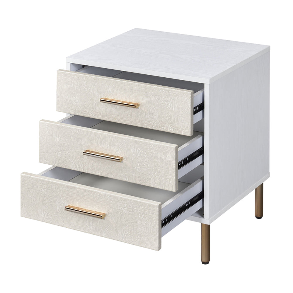 Myles White Nightstand - Ornate Home