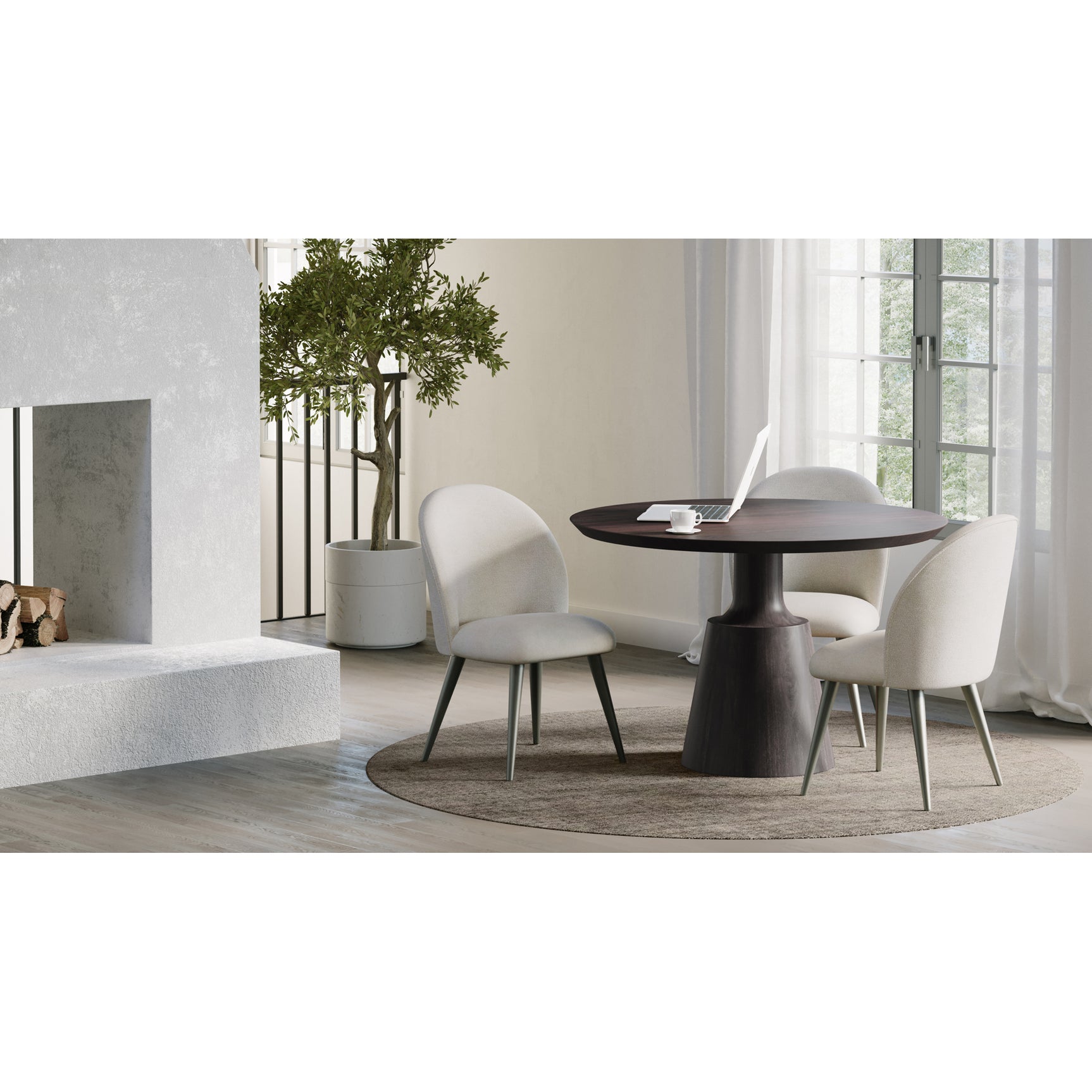 Myron Dark Brown Dining Table - Ornate Home
