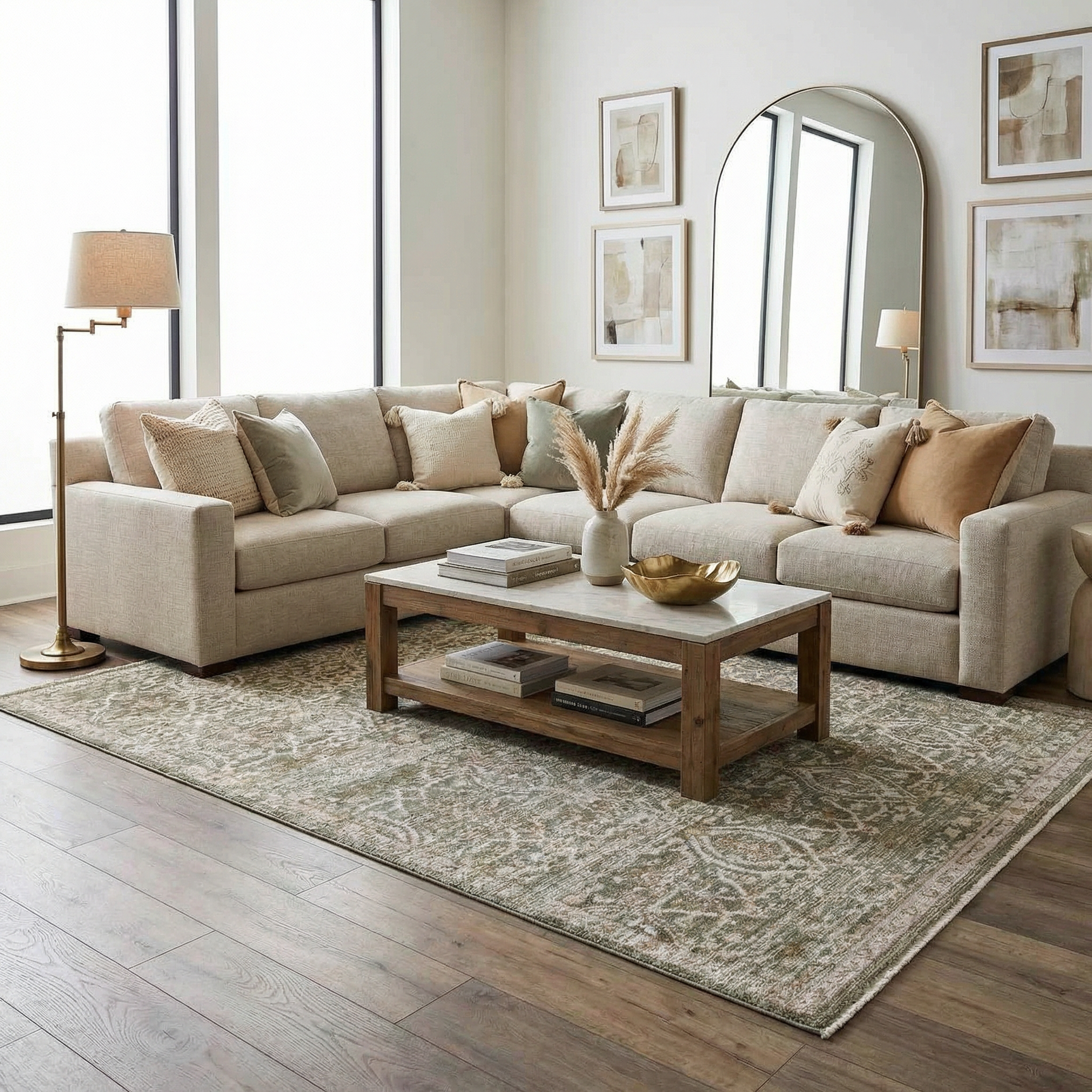 Myrtle Avenue Machine Woven Galey Alix x LIVABLISS GAMY-2305 Area Rug - Ornate Home