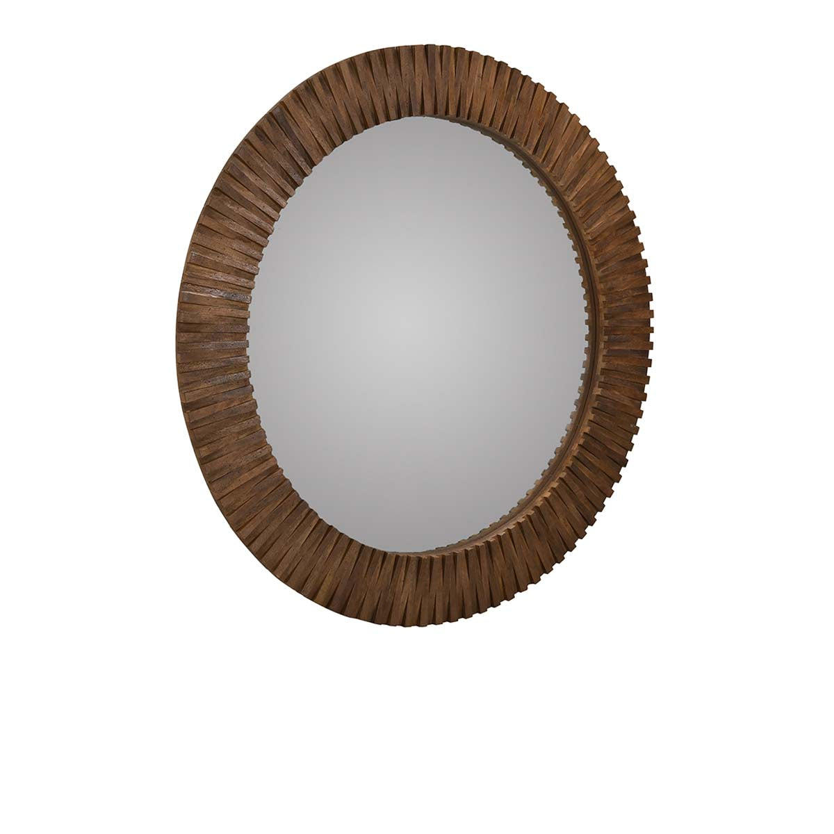 Myrtle Brown Round Mirror - Ornate Home