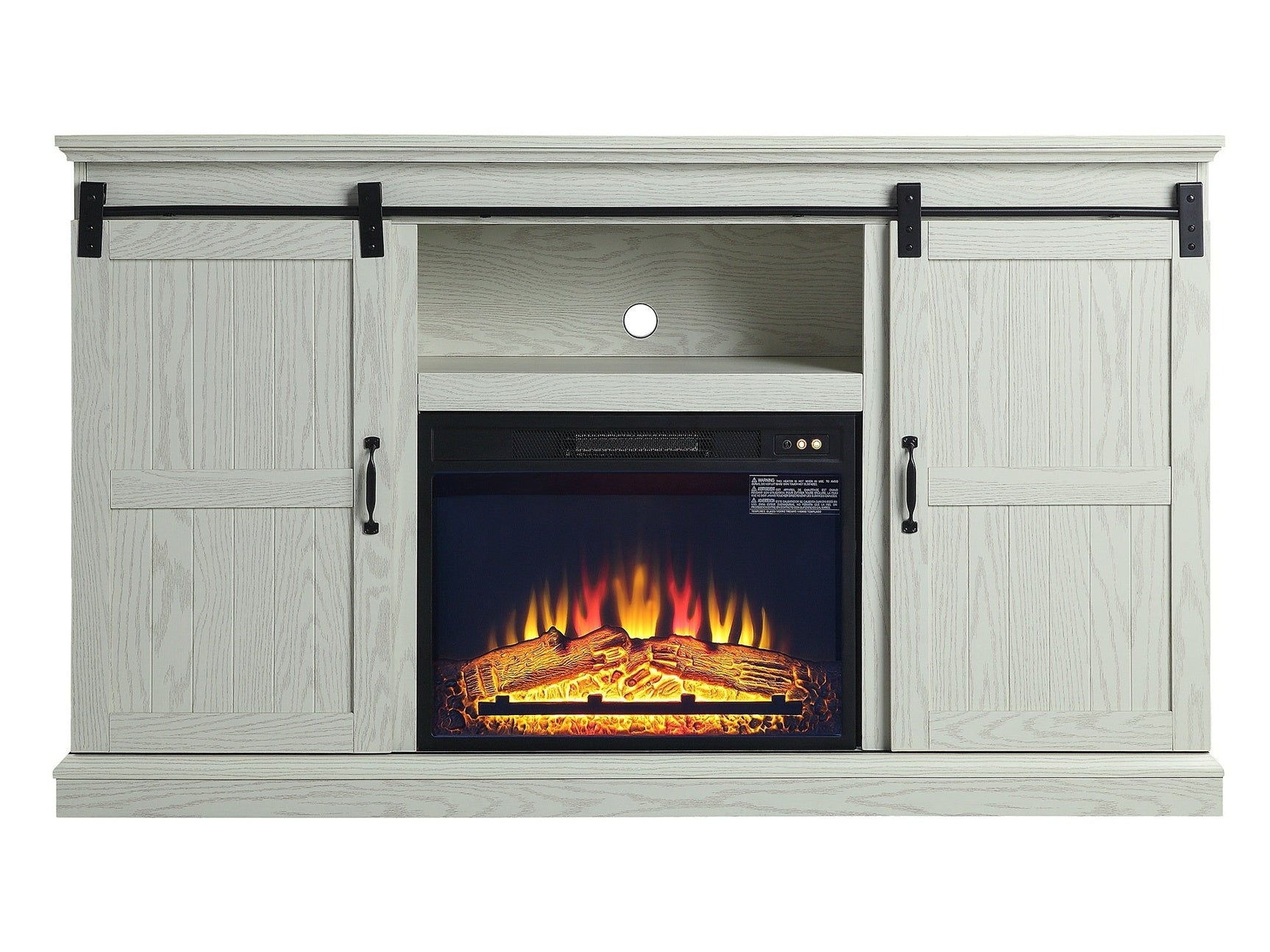 Myrtle Fireplace in Cream Oak - Ornate Home