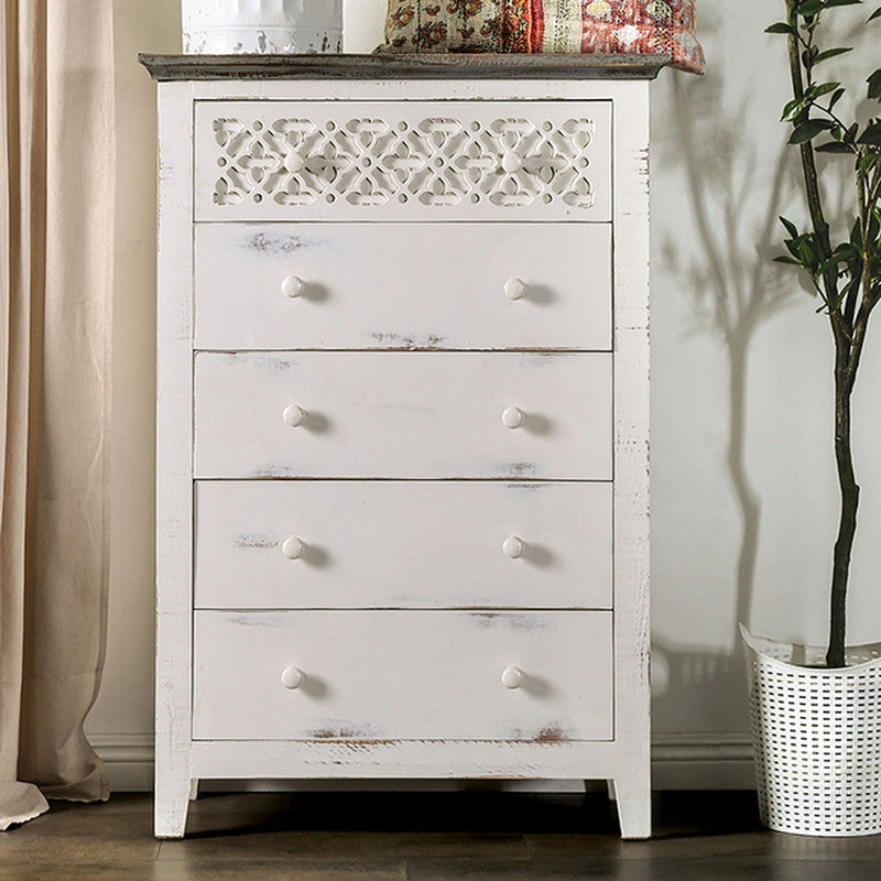 Myrtlemoore Vintage Ivory/Rustic Gray Chest - Ornate Home