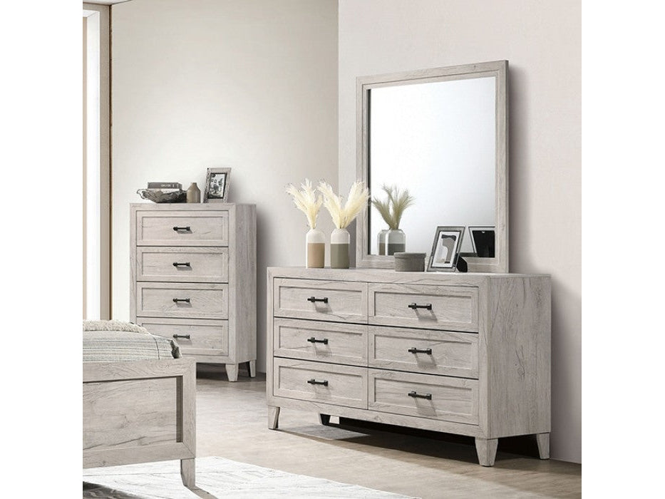 Mysen White Wash Dresser - Ornate Home