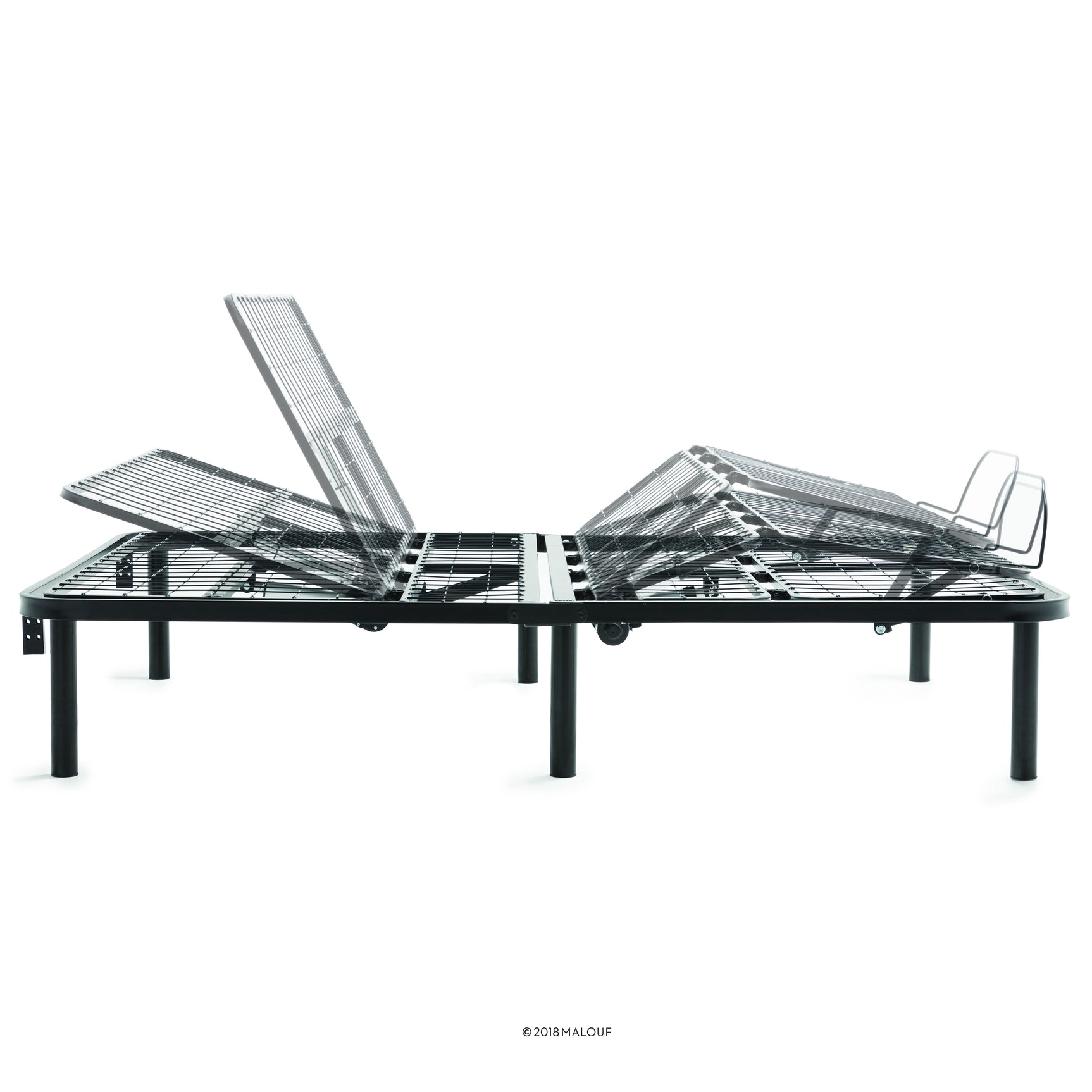 N150- Black Twin XL Adjustable Bed Base - Ornate Home