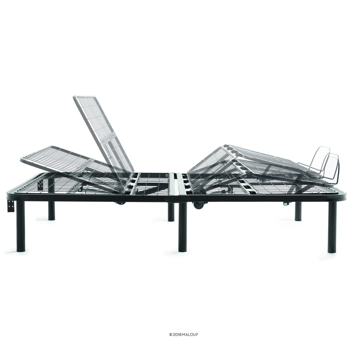 N150- Black Full Adjustable Bed Base - Ornate Home