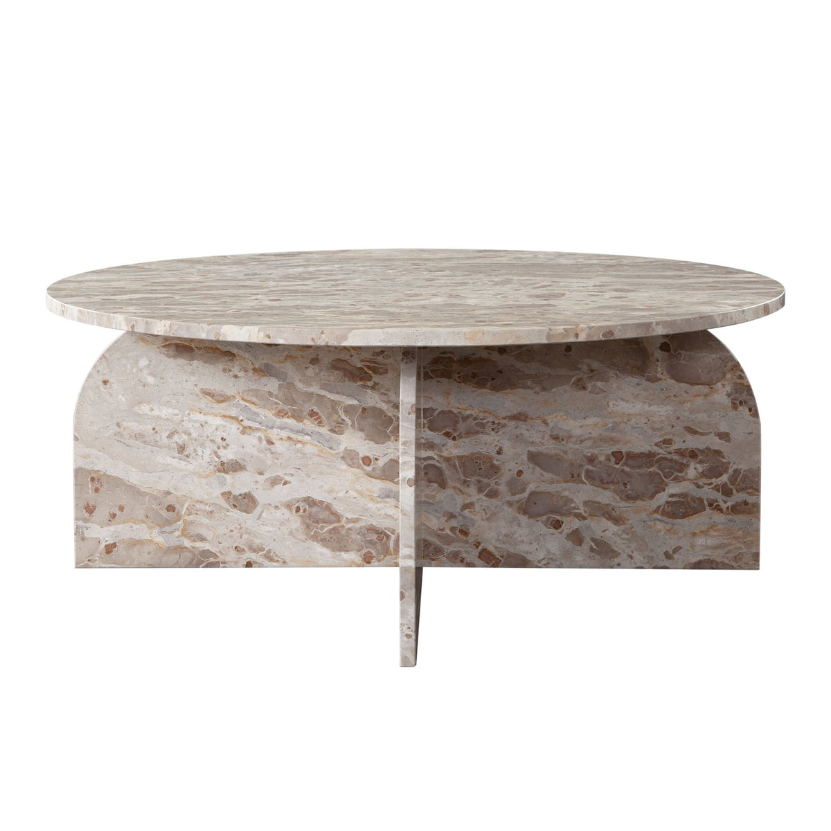 Nebula Panther Beige Marble Coffee Table - Ornate Home