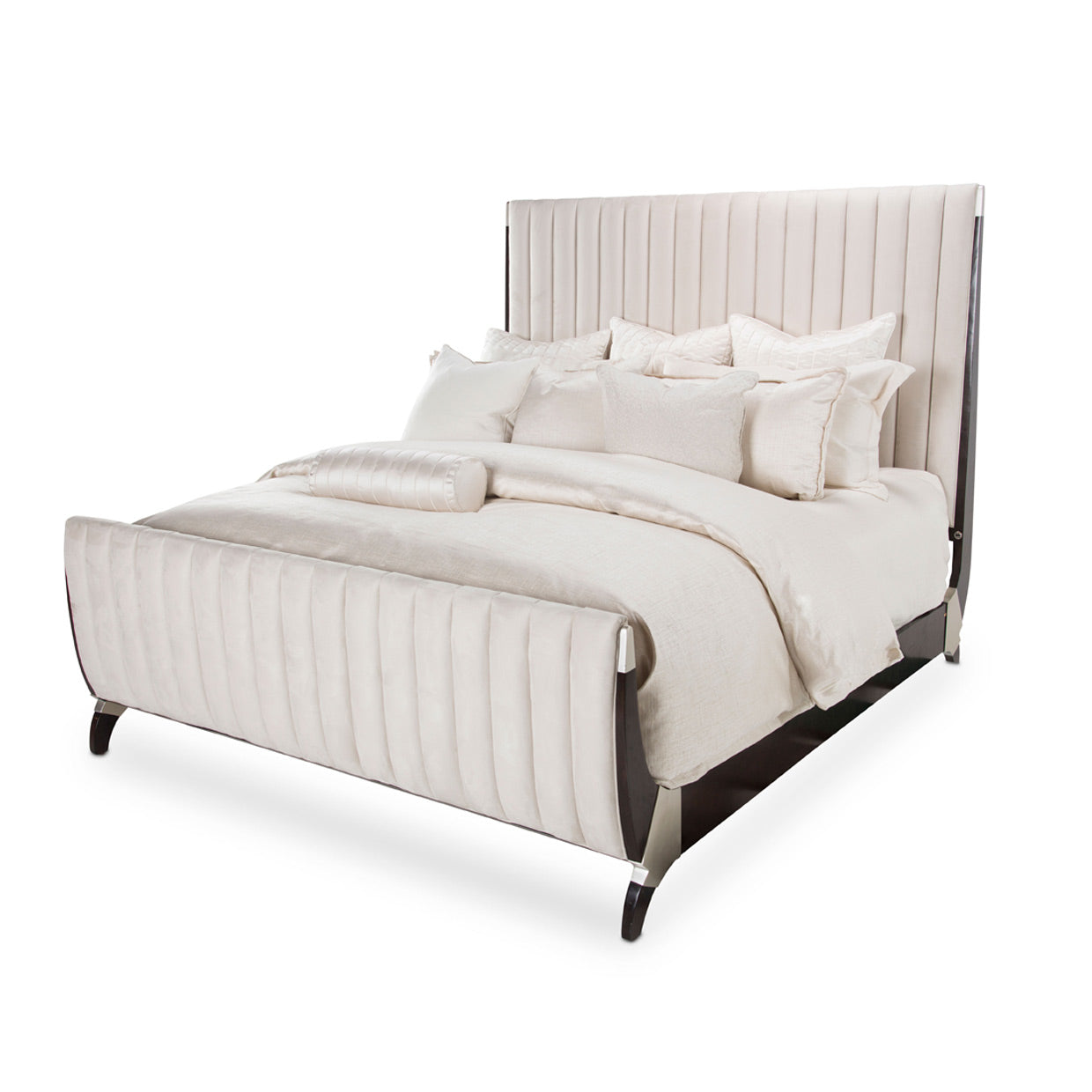 Paris Chic Espresso/Doeskin Cal. King Sleigh Bed