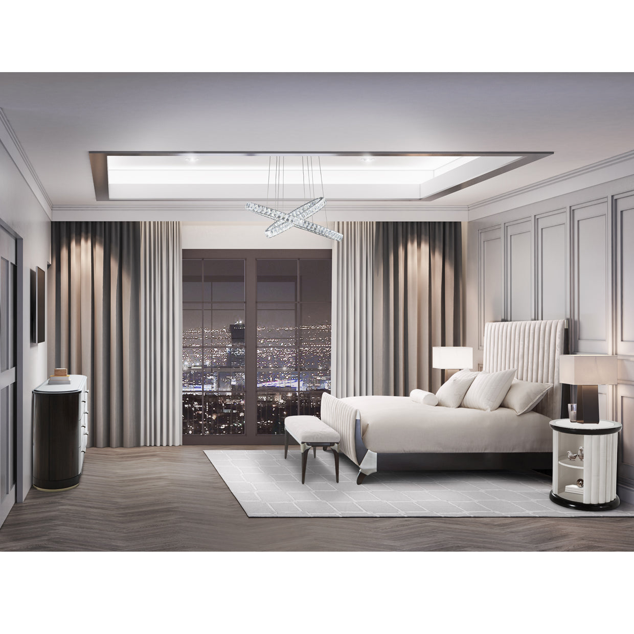 Paris Chic Espresso Round End Table