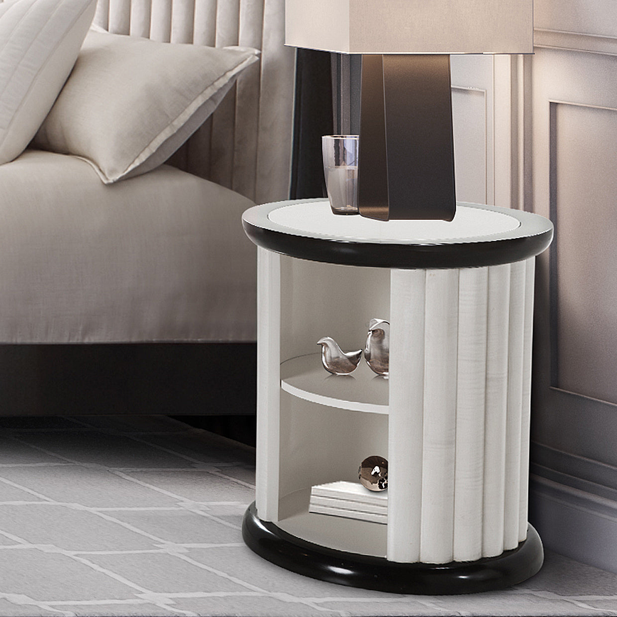 Paris Chic Espresso Round End Table