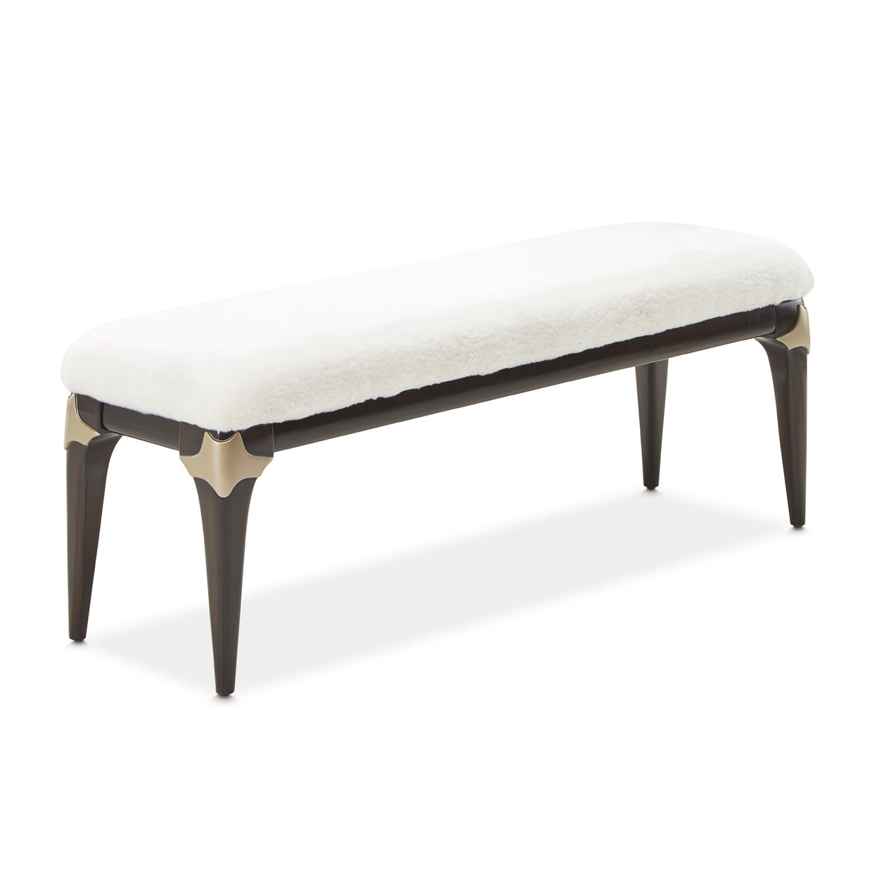 Paris Chic Espresso/Cream Bed Bench