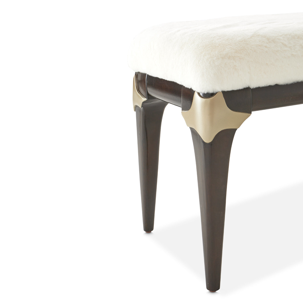 Paris Chic Espresso/Cream Bed Bench