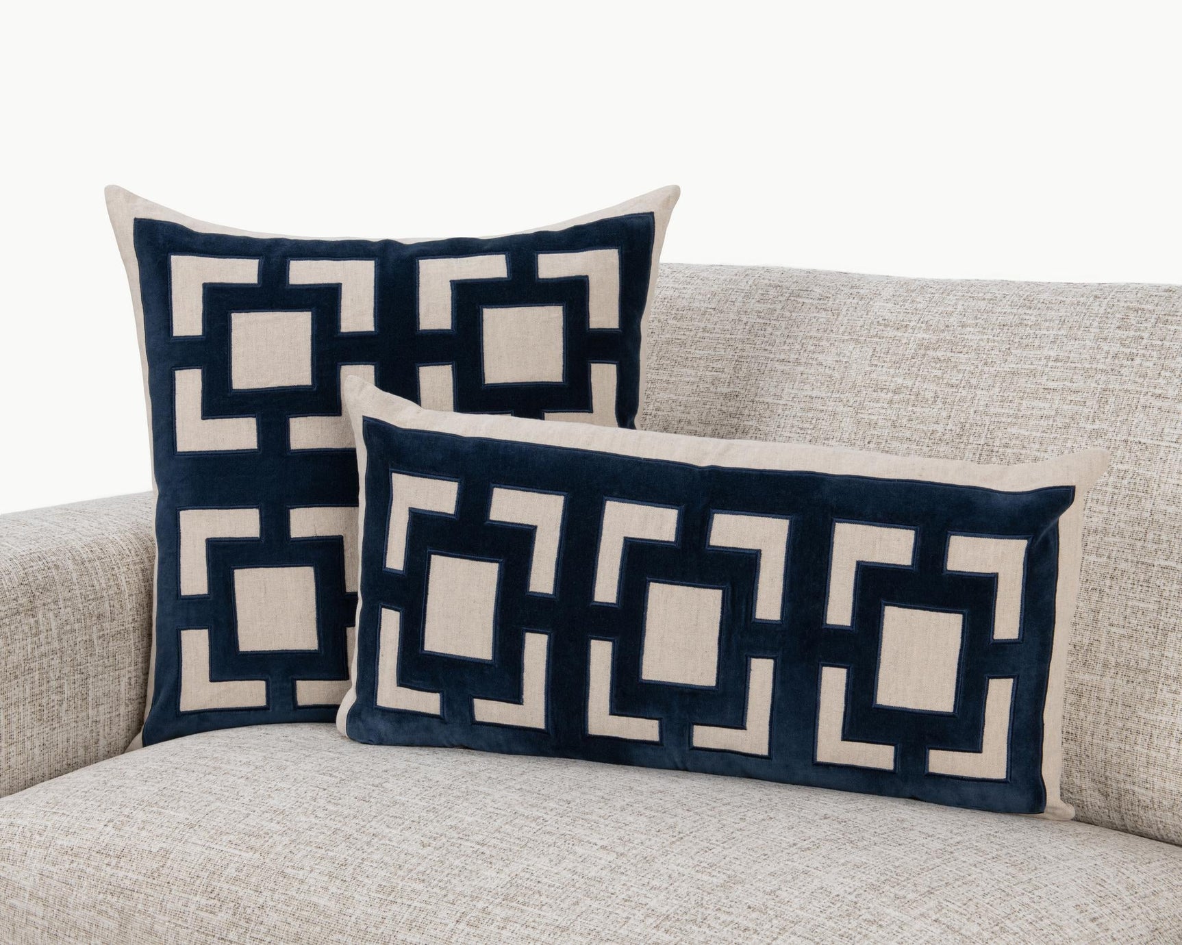 NV Corbin Navy Blue 14x26 Throw Pillow (Set of 2) - Ornate Home