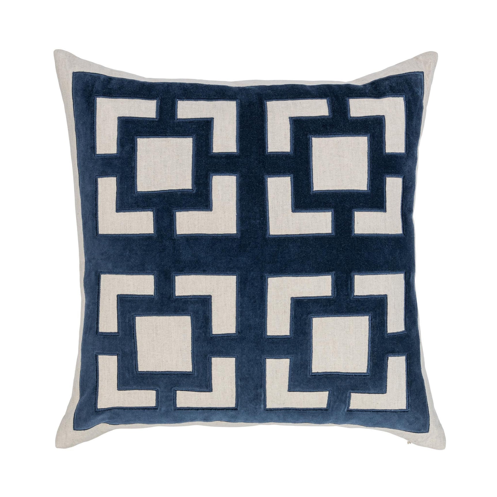 NV Corbin Navy Blue 22x22 Throw Pillow (Set of 2) - Ornate Home
