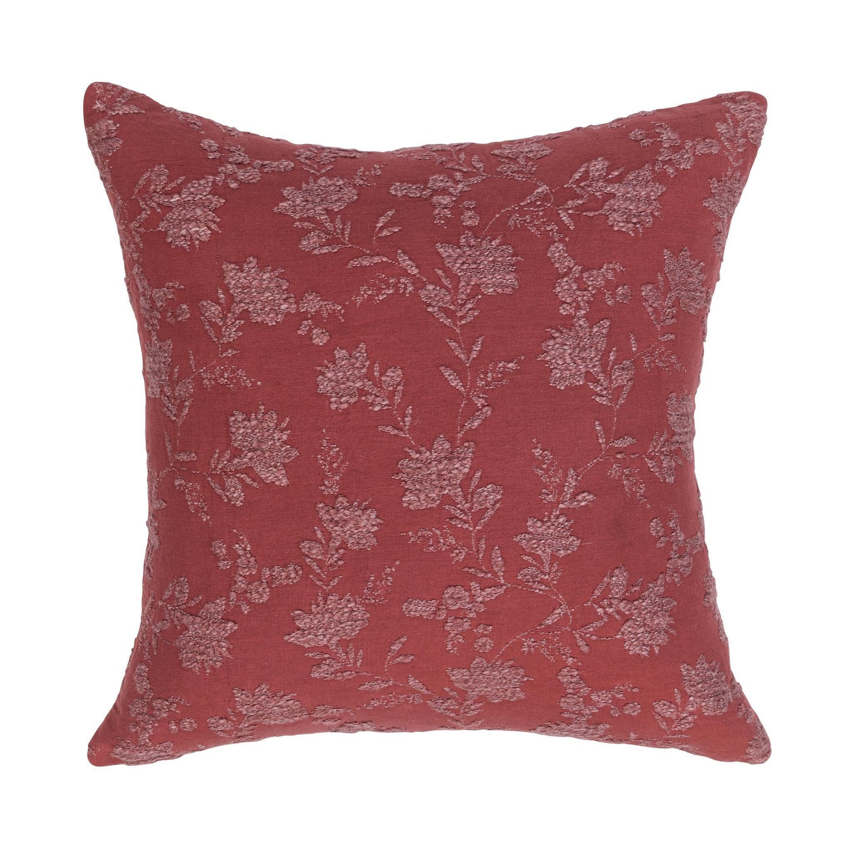 NV Rosecliff Burgundy Red Multiple Sizes 22x22 Throw Pillow (Set of 2) - Ornate Home