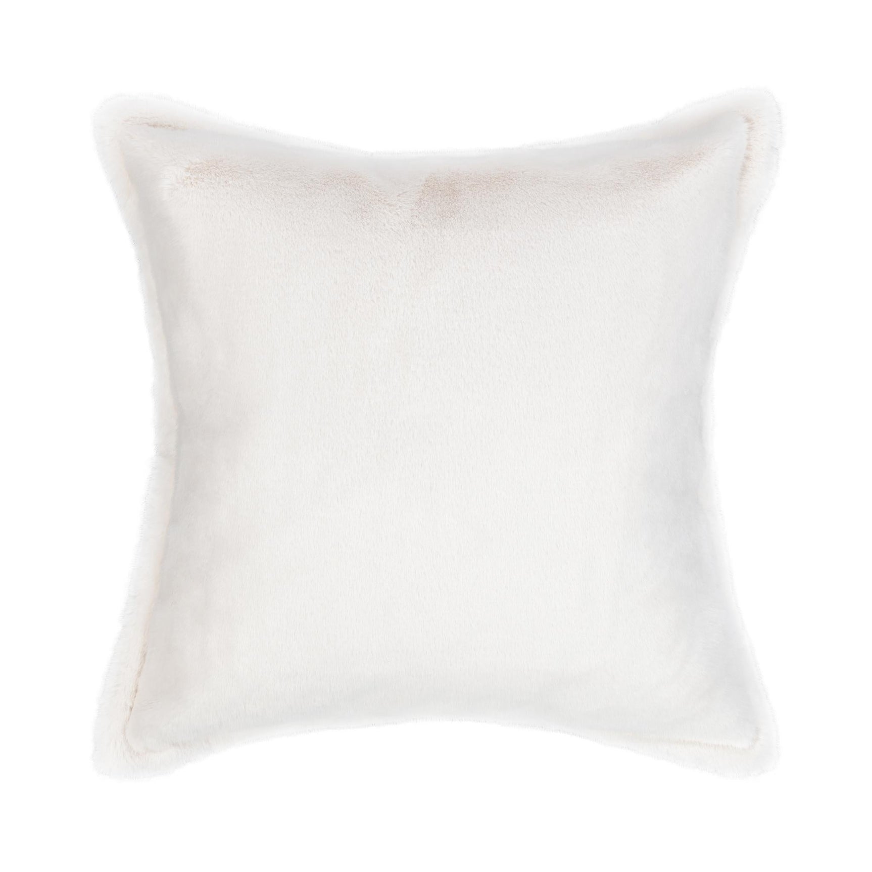 NV Taiga Ivory Faux Fur Multiple Sizes 22x22 Throw Pillow (Set of 2) - Ornate Home