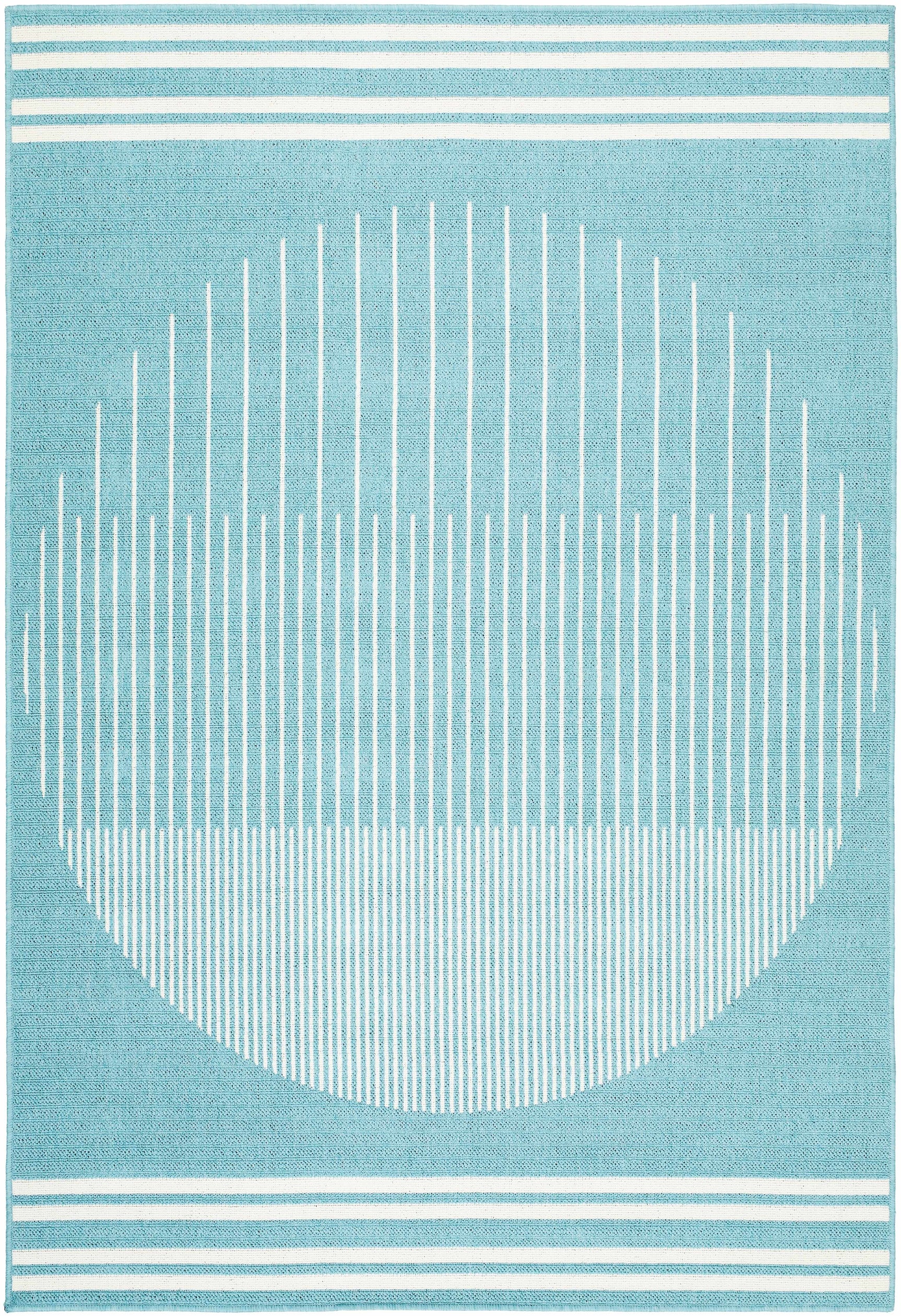 Nabil Aqua Outdoor Area Rug - Clearance - Ornate Home