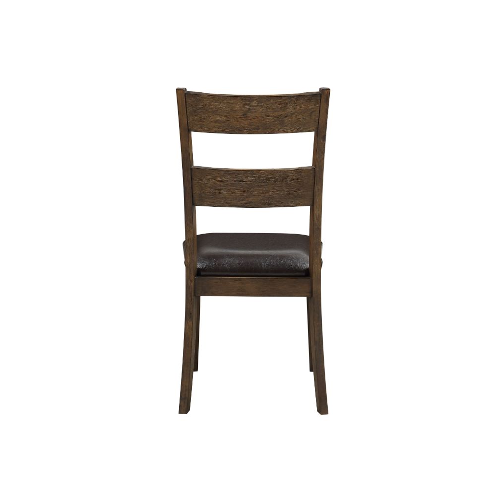 Nabirye PU & Dark Oak Side Chair - Ornate Home