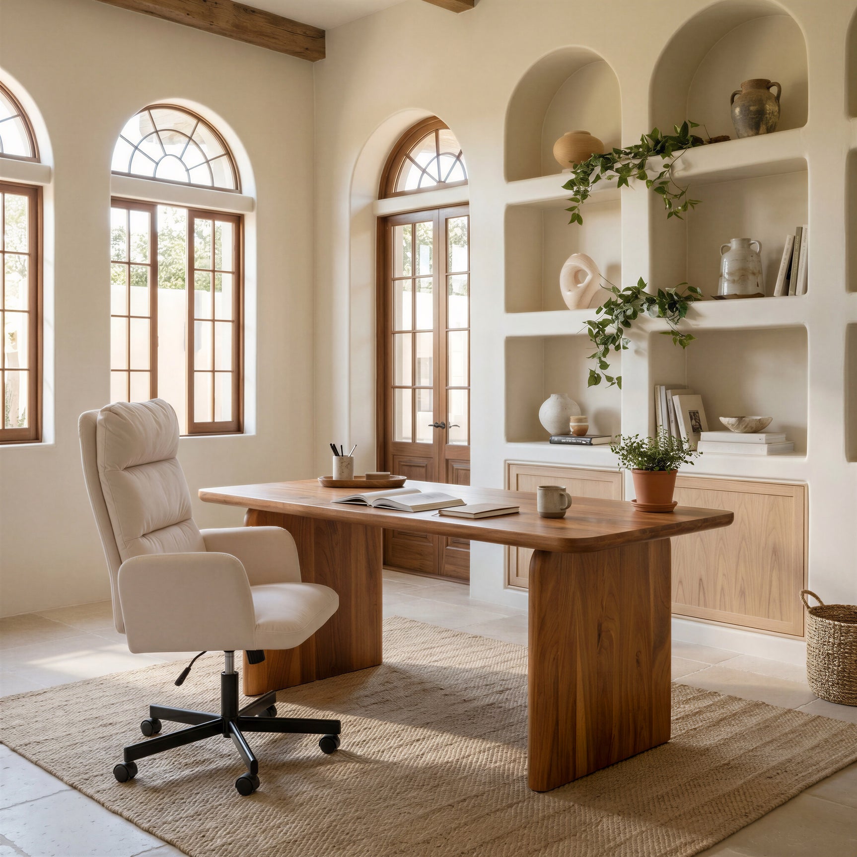 Naboo Walnut Desk - Ornate Home