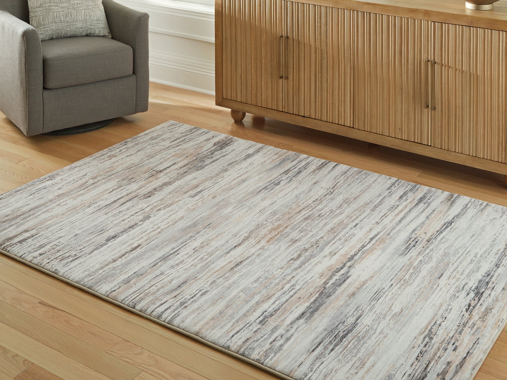 Nace Gray/Brown/White Memory Foam Medium Rug - Ornate Home