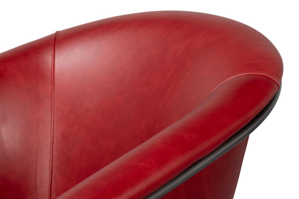 Nagel Red Distilled Leather Chair - Ornate Home