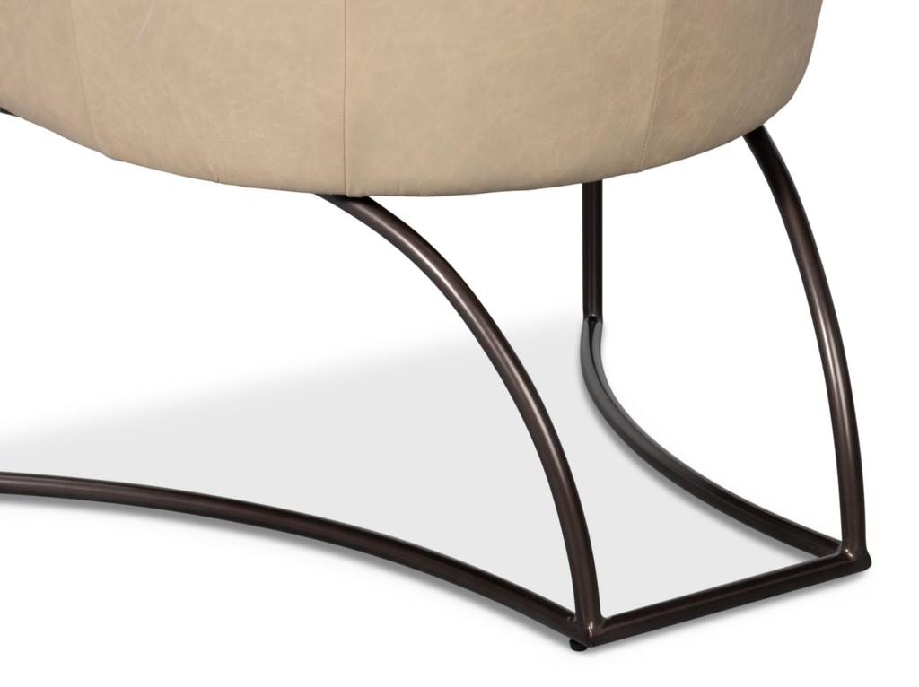 Nagel White Distilled Leather Chair - Ornate Home